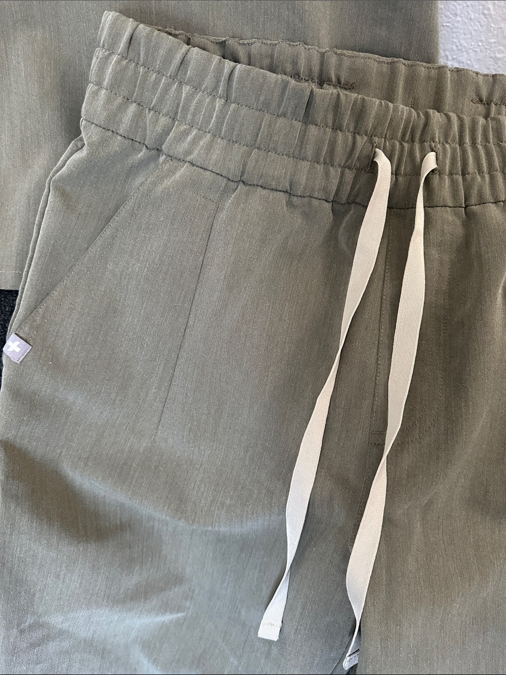 Figs Olive Technical Collection Utility Scrub Top and bottom Set - Picture 2 of 9